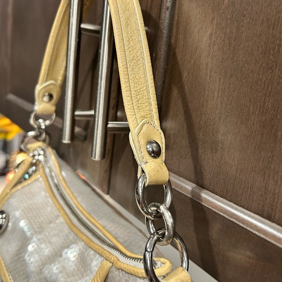 Coach x Poppy Sequin Shoulder Bag with Yellow Trim-LIMITED EDITION - Picture 10 of 13